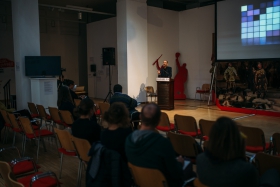 Photofilm: Sampling the Archives Conference (photo: Varga Benedek)