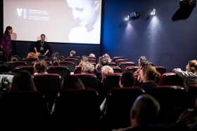 Q&A after the screening of Soyalism with co-director Enrico Parenti / Photo: Zoltán Adrián