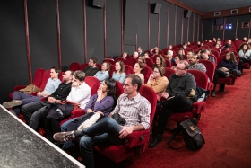 Q&A after the screening of How Big Is the Galaxy? with producer Max Tuula / Photo: Milán Rácmolnár