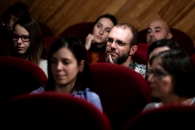 Q&A after the screening of Soyalism with co-director Enrico Parenti / Photo: Zoltán Adrián