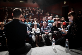 Q&A after the screening of Novaya with director Askold Kurov / Photo: Zoltán Adrián