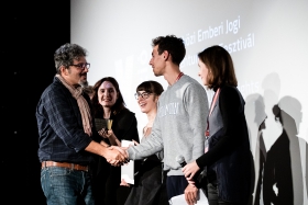 Philippe Bellaiche, co-director of Advocate, receives the prize / Photo: Zoltán Adrián