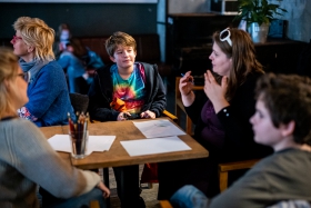 Workshop after the screening of Gods of Molenbeek / Photo: Balázs Ivándi-Szabó