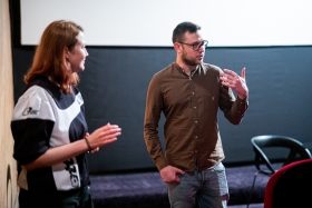 Q&A after the screening of my Unknown Soldier with director Anna Kryvenko / Photo: Balázs Ivándi-Szabó