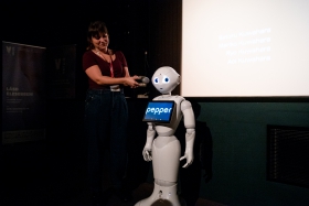 Surprise guest: Pepper the robot / Photo: Balázs Ivándi-Szabó