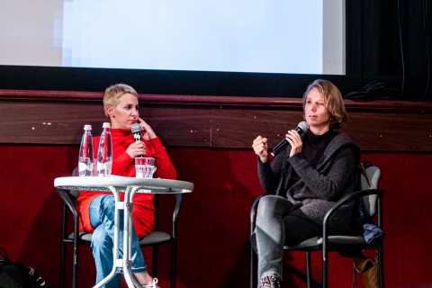 Discussion after By the Name of Tania with producer Hanne Phlypo / Photo: Balázs Ivándi-Szabó