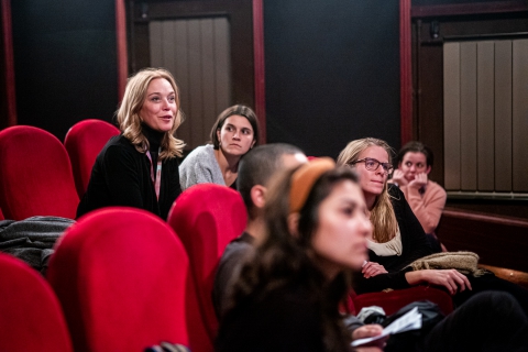 Discussion after By the Name of Tania with producer Hanne Phlypo / Photo: Balázs Ivándi-Szabó