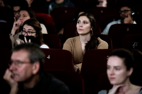 Q&A after the screening of Colectív with journalist and protagonist Mirela Neag / Photo: Zoltán Adrián