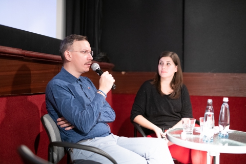 Q&A after the screening of How Big Is the Galaxy? with producer Max Tuula / Photo: Milán Rácmolnár