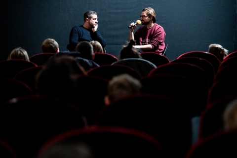 Q&A after the screening of Soyalism with co-director Enrico Parenti / Photo: Zoltán Adrián