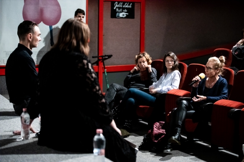 Q&A after the screening of Novaya with director Askold Kurov / Photo: Zoltán Adrián