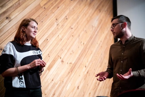 Q&A after the screening of my Unknown Soldier with director Anna Kryvenko / Photo: Balázs Ivándi-Szabó