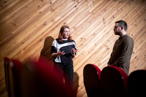 Q&A after the screening of my Unknown Soldier with director Anna Kryvenko / Photo: Balázs Ivándi-Szabó