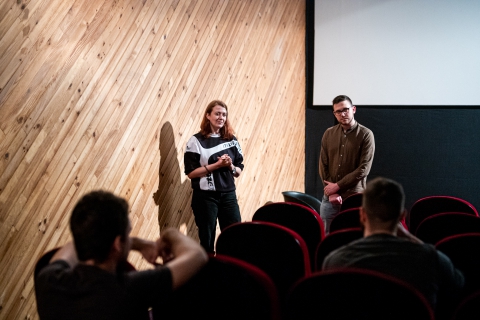 Q&A after the screening of my Unknown Soldier with director Anna Kryvenko / Photo: Balázs Ivándi-Szabó