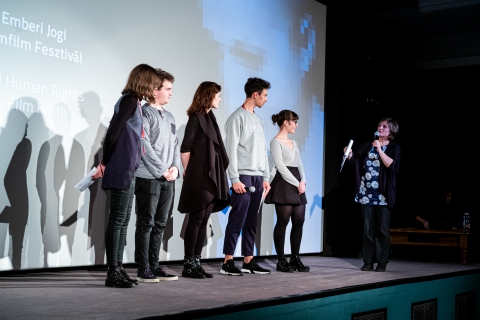 The Student Jury on stage / Photo: Balázs Ivándi-Szabó