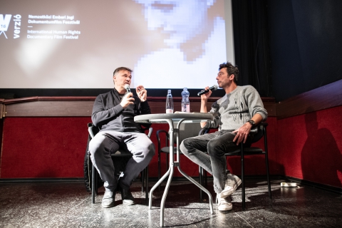 Q&A a Légszomj c. film után Daniel Lambo rendezővel / Fotó: Rácmolnár Milán