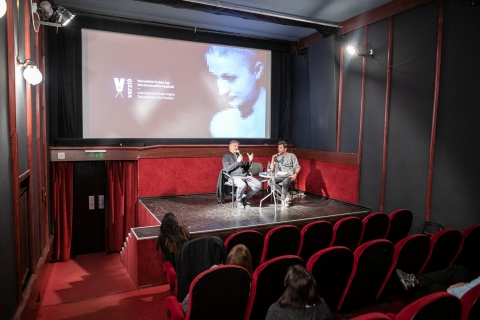 Q&A a Légszomj c. film után Daniel Lambo rendezővel / Fotó: Rácmolnár Milán